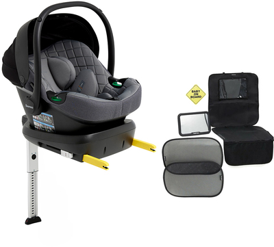Beemoo Route i-Size Babybilstol Inkl. Base & Tilbehør, Mineral Grey