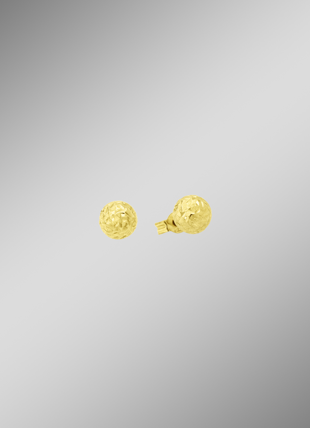 Facettierte Ohrstecker aus Gold