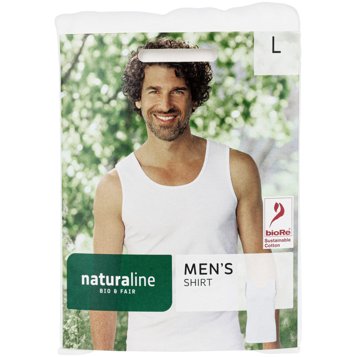 Naturaline Textil Herren Shirt weiss L