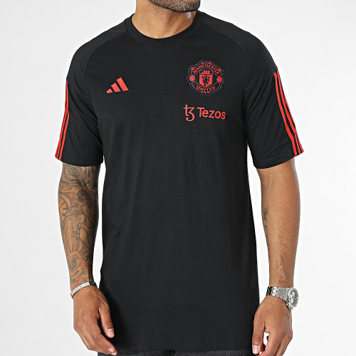 Maillot De Foot A Bandes Manchester United IA8489 Noir