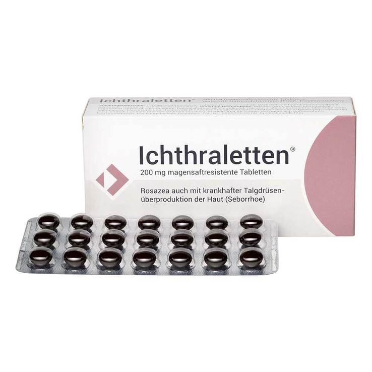 Ichthraletten® 200 mg Tabletten bei Rosazea, 84 St