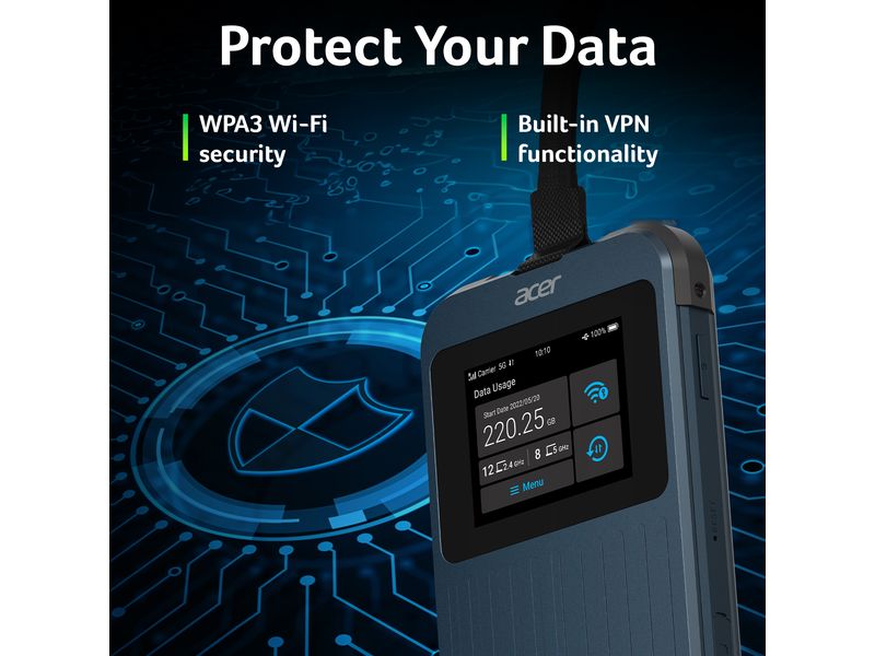 Acer 5G Hotspot Connect Enduro M3 Acer Connect ENDURO M3 5G Mobile Wi-Fi | Robuster Mobiler Hotspot