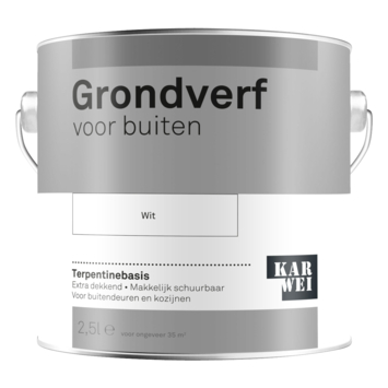 Karwei grondverf buiten wit 2,5 liter