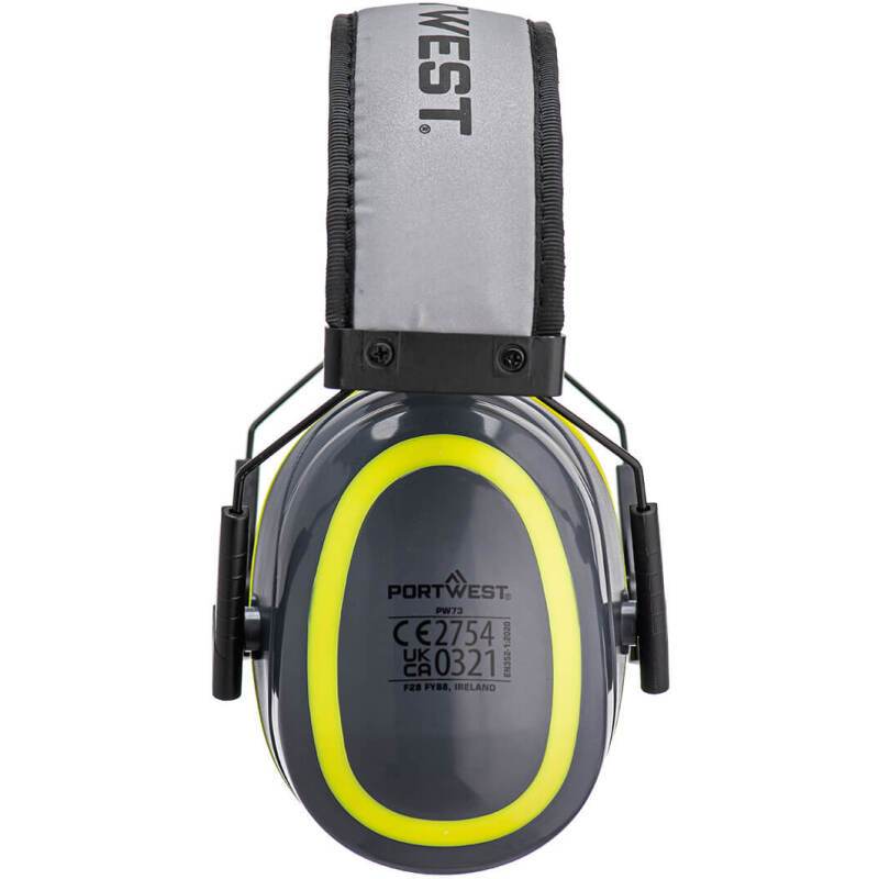 Portwest PW73 Casque anti-bruit HV Extreme Gris/Jaune