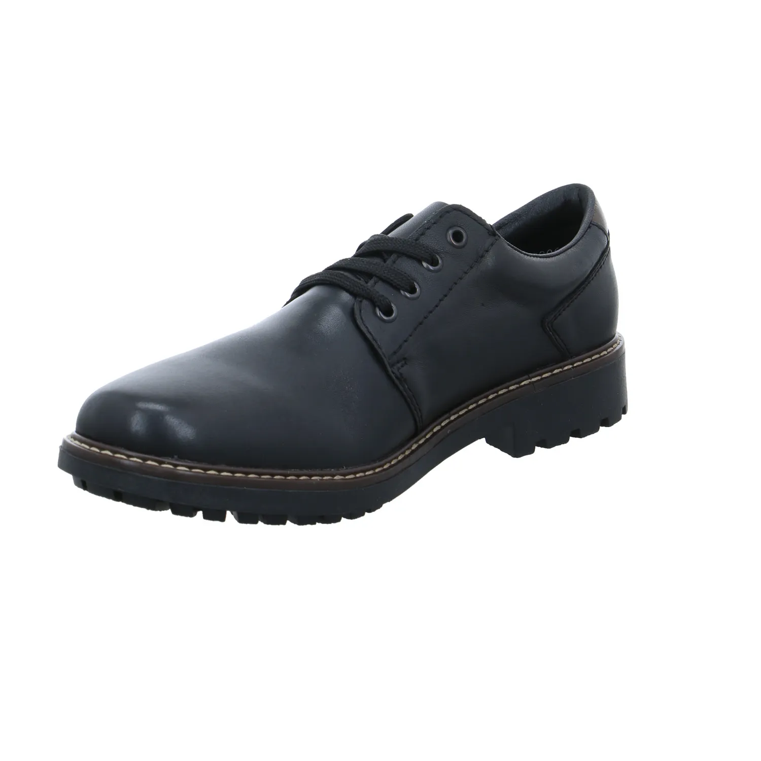 RIEKER Halbschuh Schwarz Leder