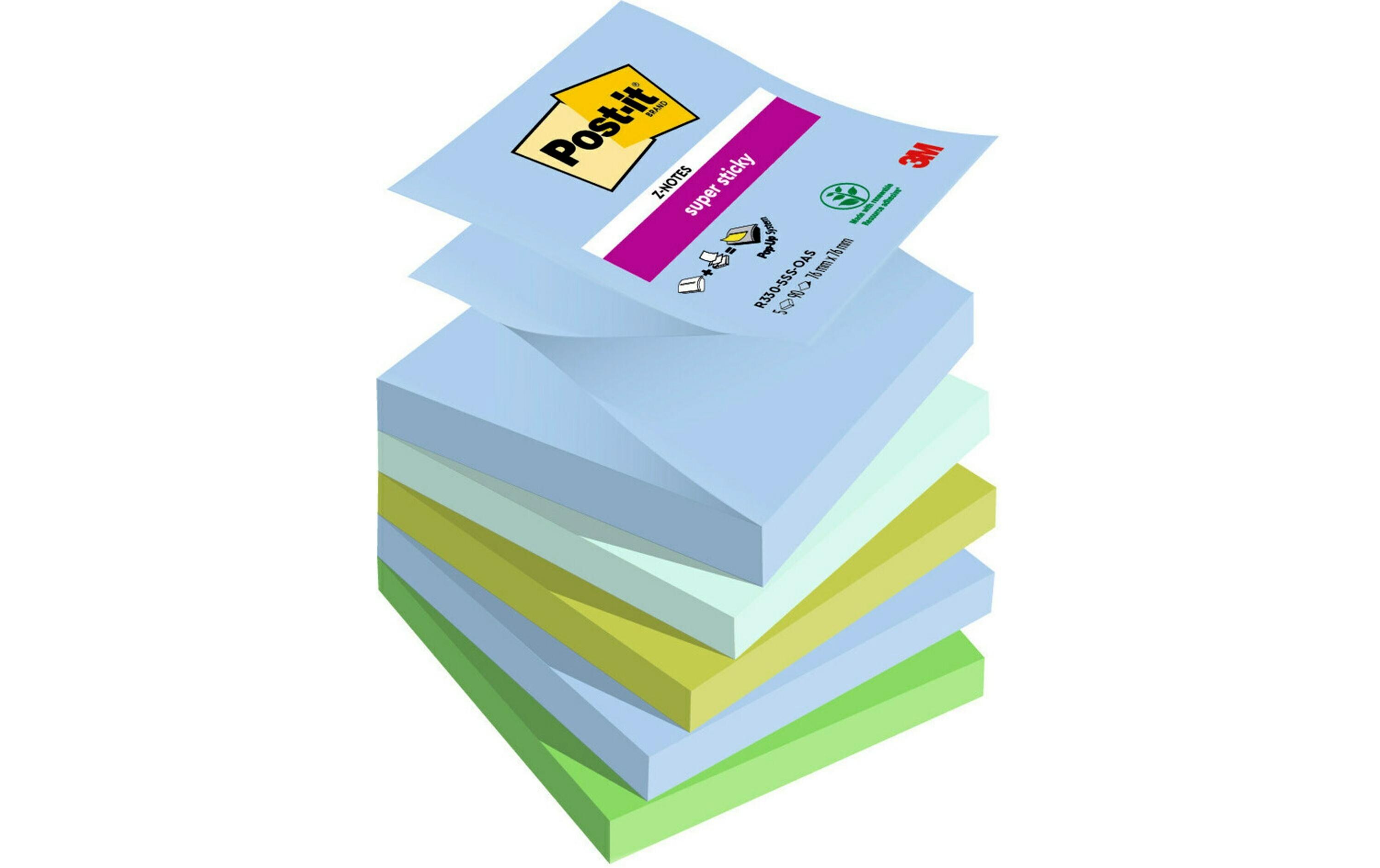 Notizzettel Super Sticky Oasis Collection 76 x 76 mmSuper Sticky Z-Notes