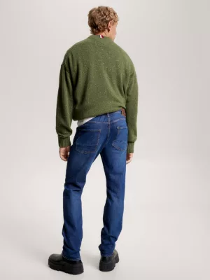 Calça jeans Denton reta e ajustada com efeito bigode