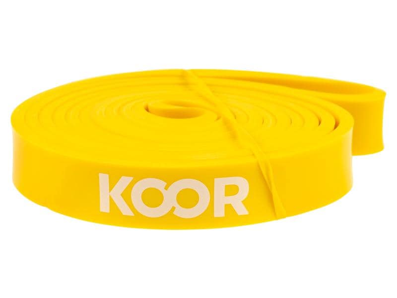 KOOR Fitnessband leicht, Gelb Hochwiderstandsband für das Training zu Hause