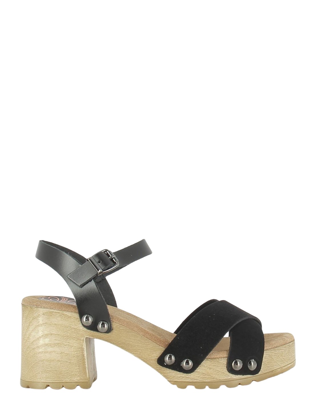 porronet Sandales à talons femme Salma cuir noir