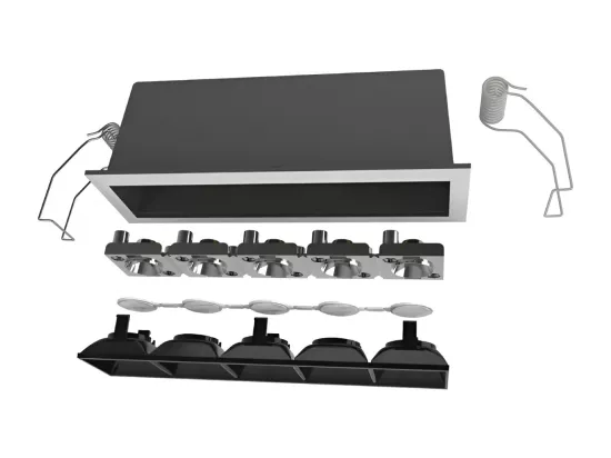 Spot Downlight LED 10W Kardan Coupe 140x37 mm 3000K Blanc chaud
