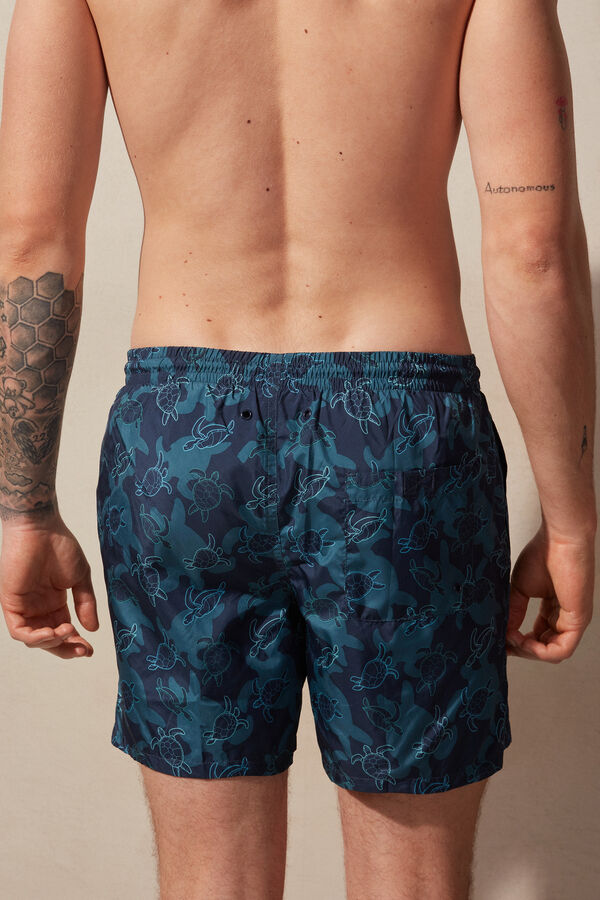Maiô boxer com estampa de tartaruga