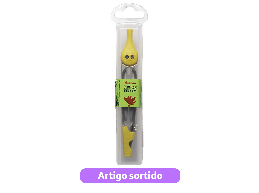 COMPASSO AUCHAN EM METAL CORES SORTIDAS