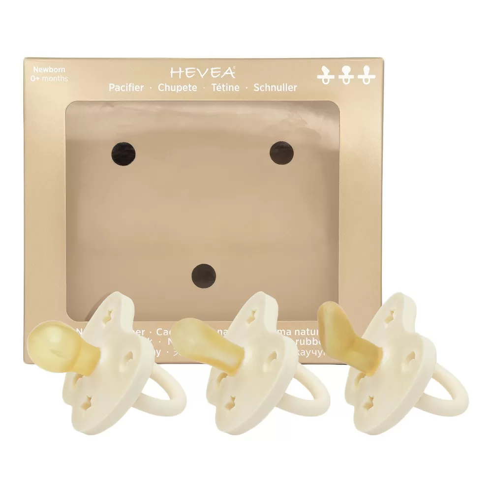 Hevea sut, Trial Trio-Pack, Newborn 0  mdr, Milky White - 3 stk.