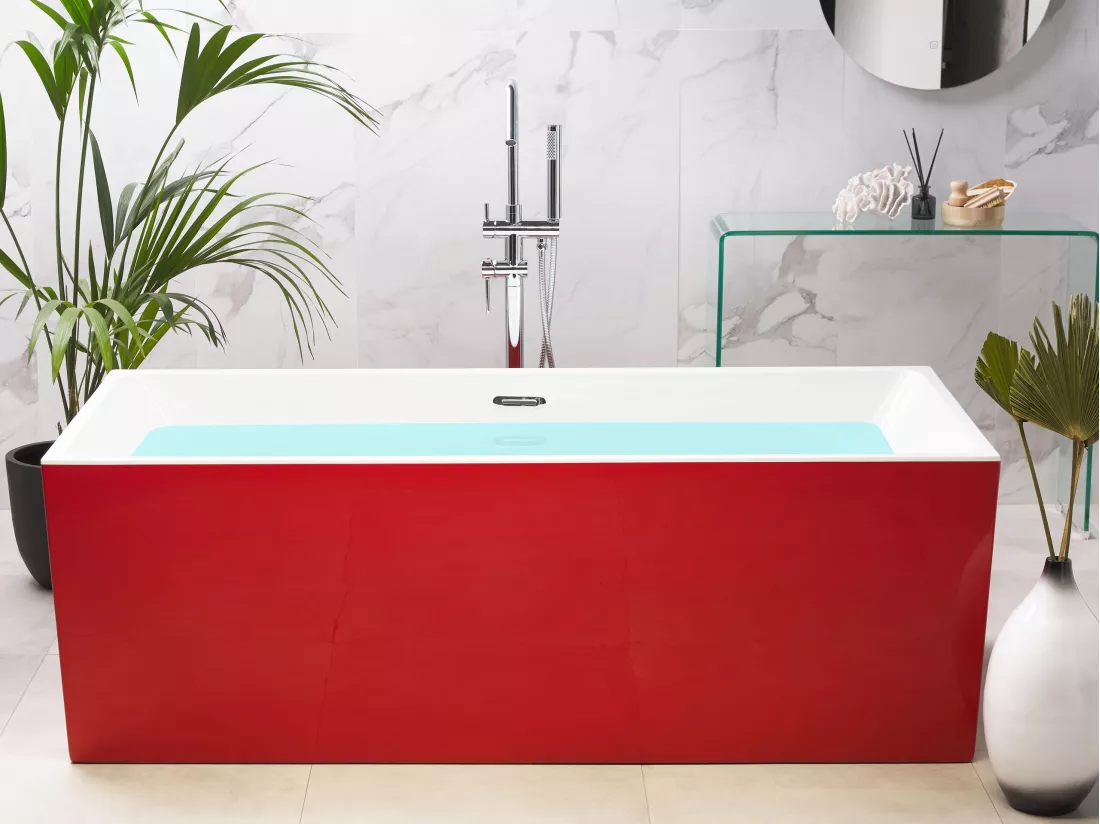 Baignoire îlot rouge 170 x 81 cm RIOS