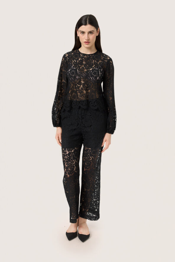 Soaked in Luxury SLHanni Blouse LS Black