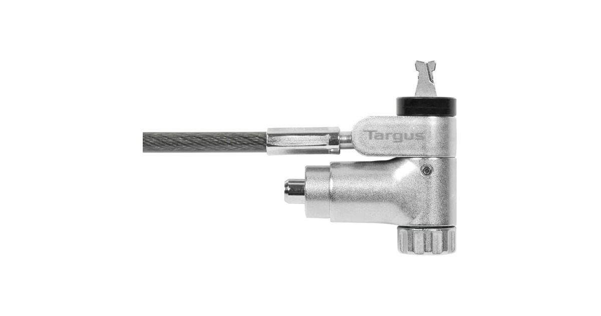 TargusDEFCON Ultimate Universal Keyed Cable Lock with Slimline Adaptable Lock Head diefstalbeveiliging  (Zilver)