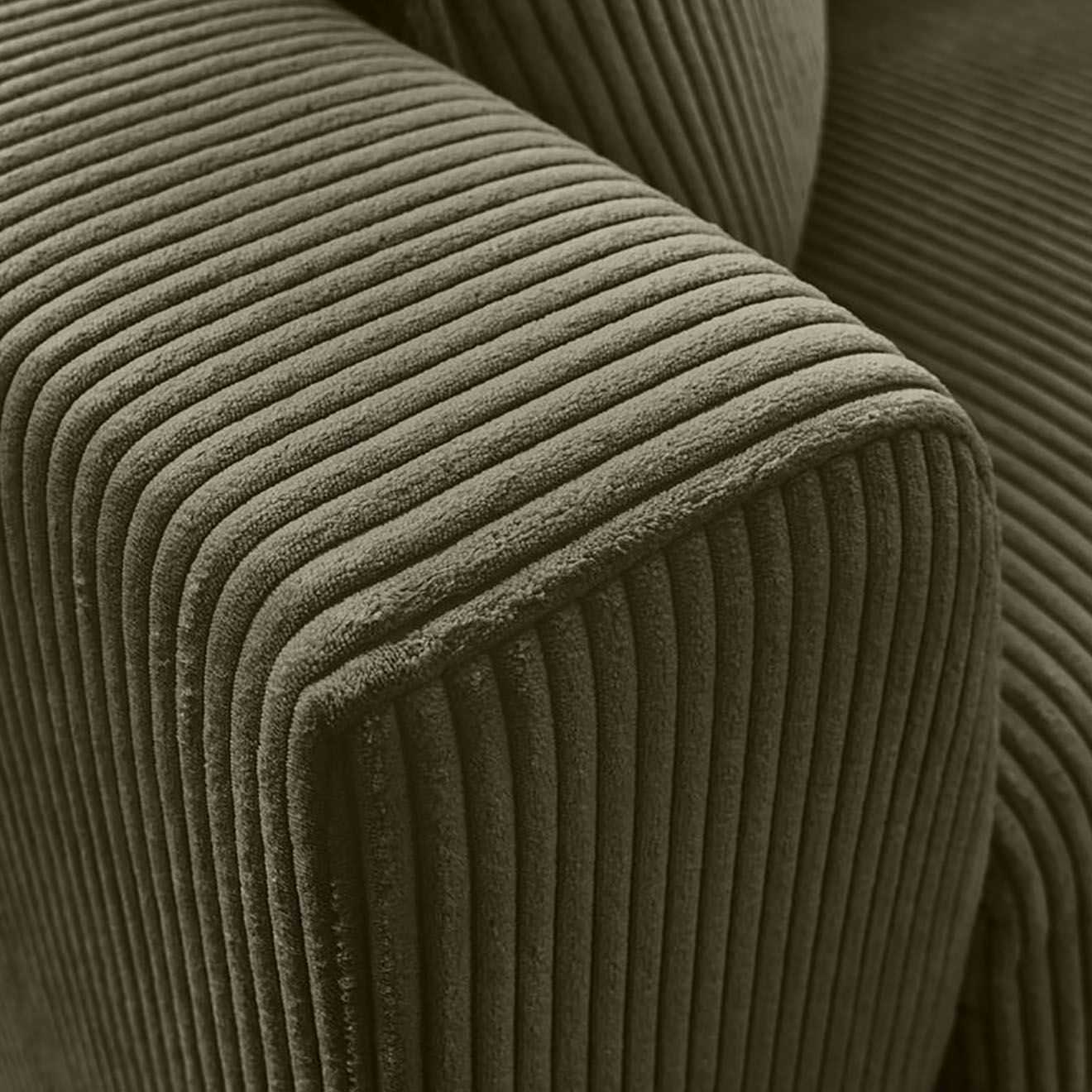 Bobochic Canapé droit convertible express en Velours côtelé 3 places Augustin vert - 205x96x97 cm