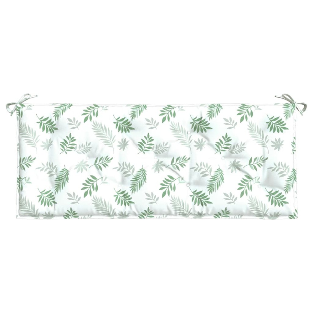 Coussins de banc de jardin lot de 2 motif de feuilles tissu