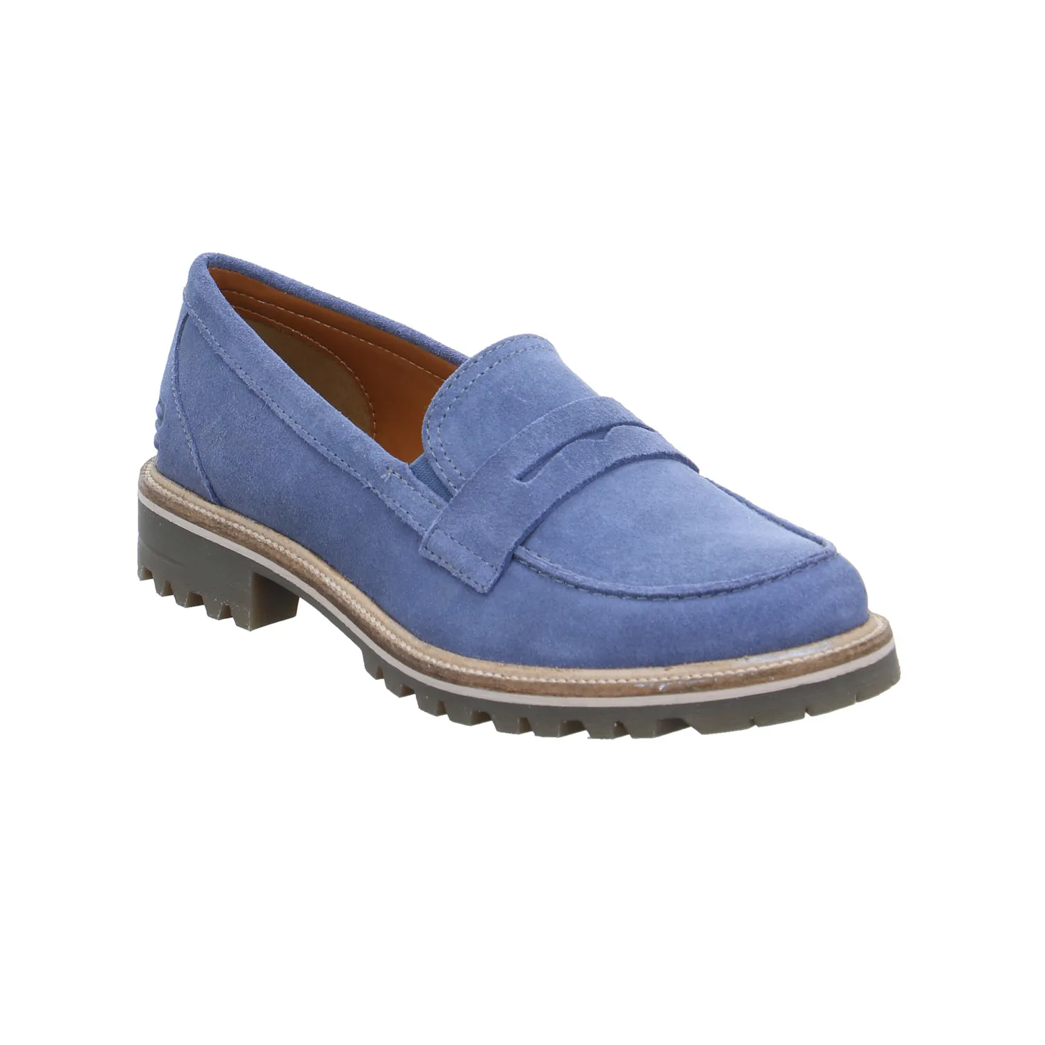 BAGATT Slipper Jeansblau Leder  mit Lederfutter