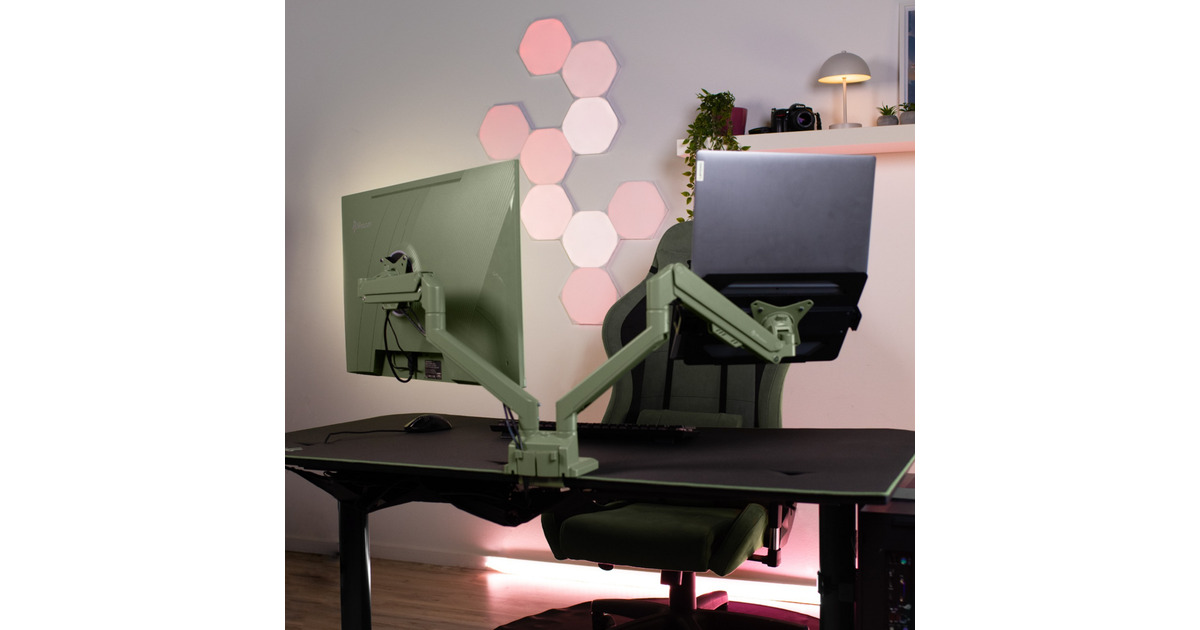 ArozziAlzare Neo Duo - Gas Spring Monitor Arm – Forest Green monitorarm  (Groen)