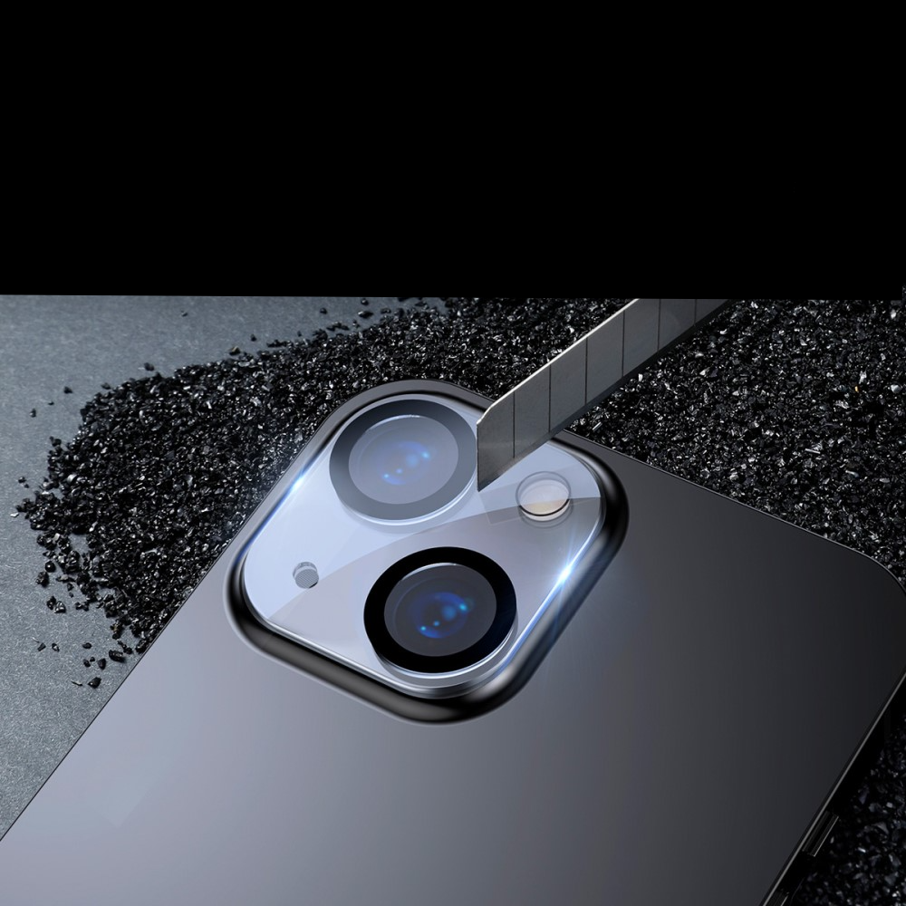 (2er Set) Baseus - iPhone 13 Mini / iPhone 13 Kamera Objektiv Protector Vollschutz Panzer Glas - Transparent