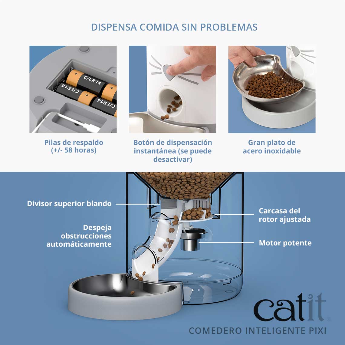 Tigela de aço inoxidável de substituição para o comedouro inteligente Catit PIXI.