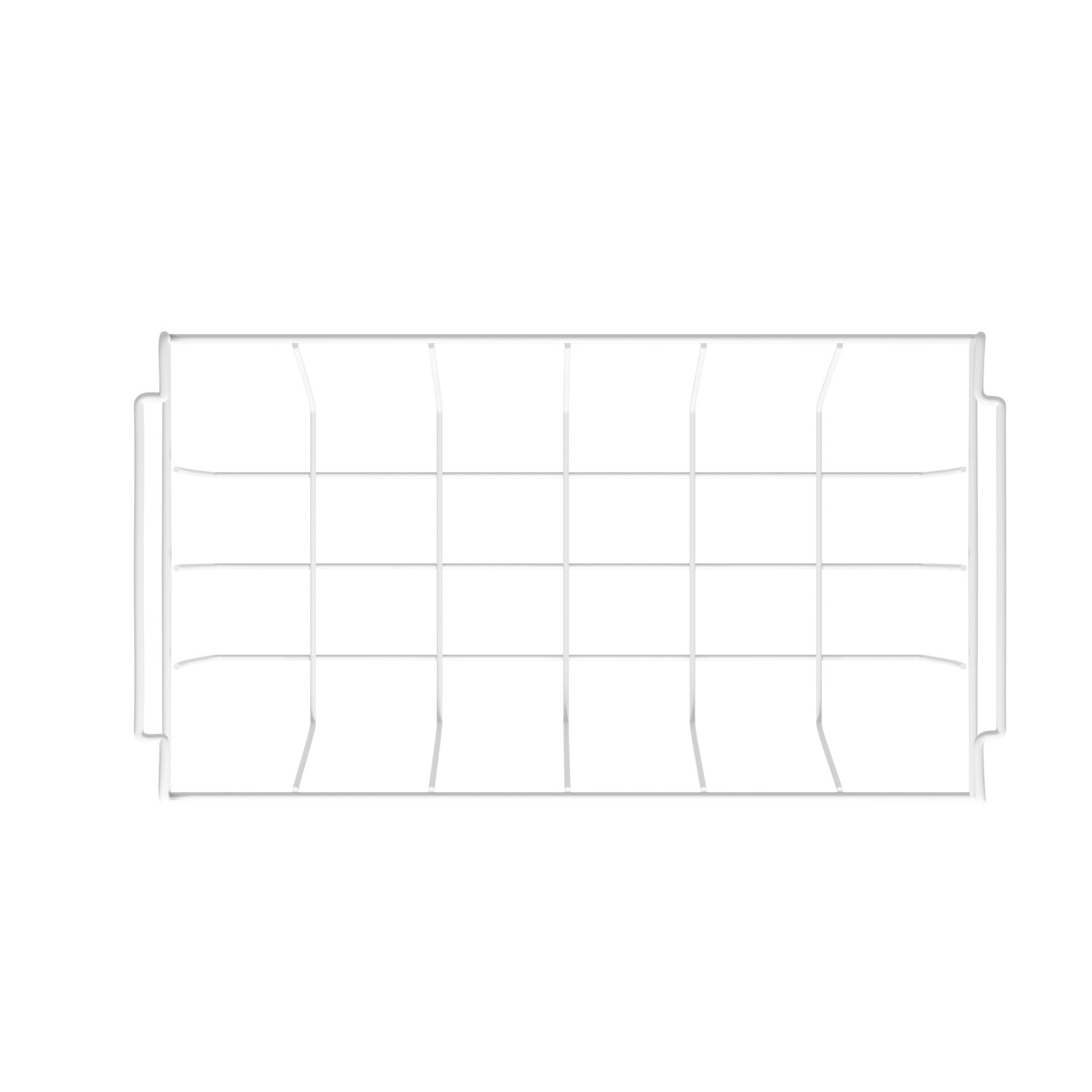 TroniTechnik® Aufbewahrungskorb 41,5cmx16cmx20cm , Einlegekorb Gefrierschrank Organizer, Drahtkorb aus Eisen mit PE-Beschichtung, Weiß