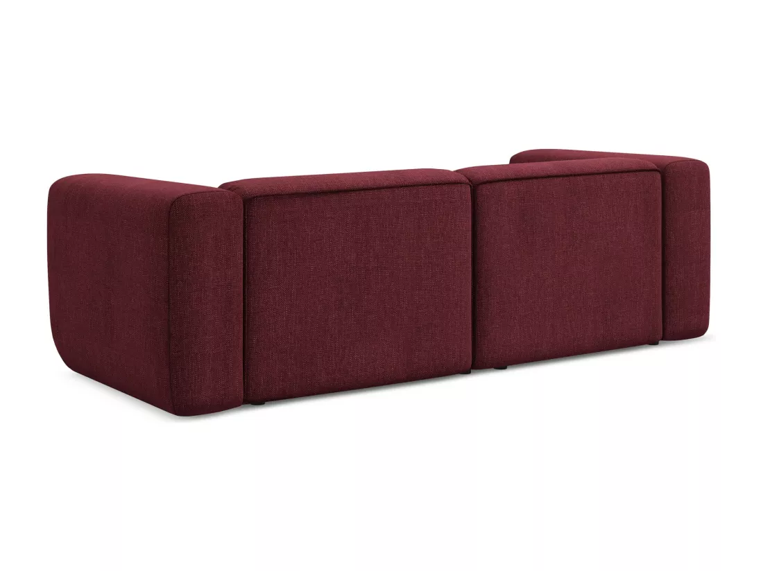 Canapé modulable 3 places en tissu chenille - bordeaux - EKAHI