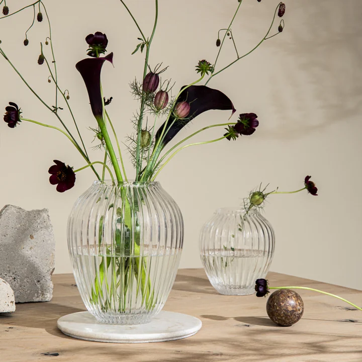Kähler Design - Hammershøi Glasvase, H 18,5 cm, walnuss