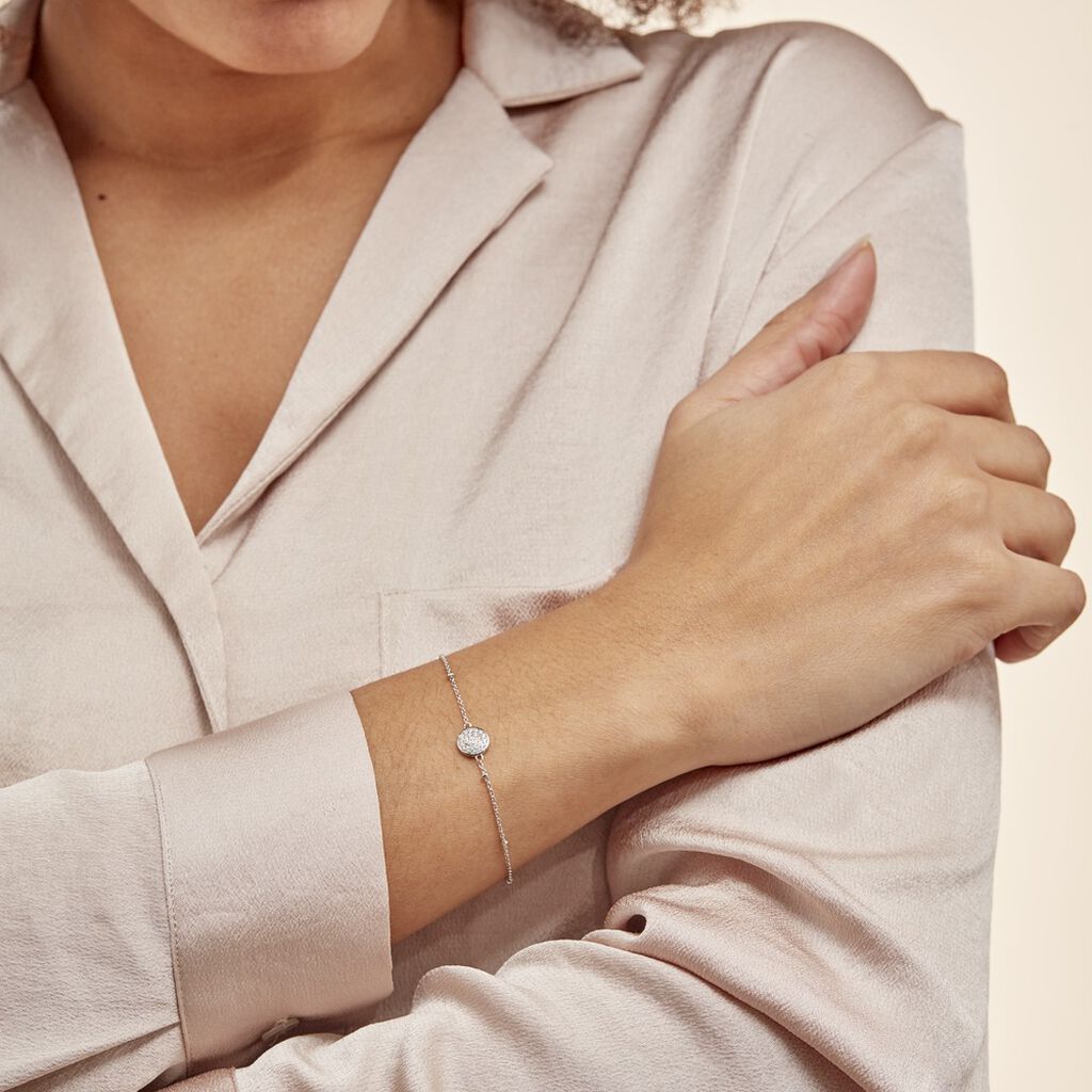 Bracelet Pascalin Argent Blanc Oxyde De Zirconium