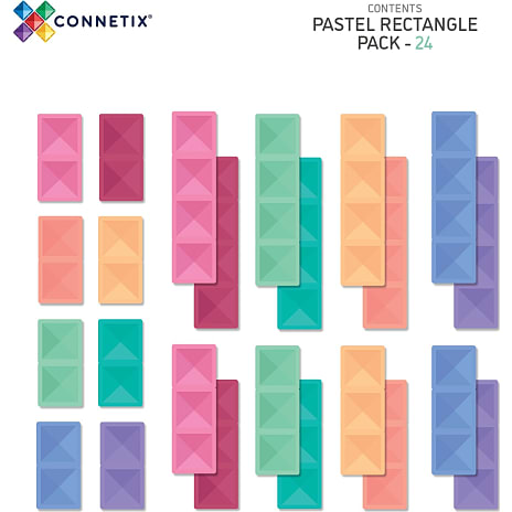 Connetix Ractangle Pastel magnetsæt 24 dele