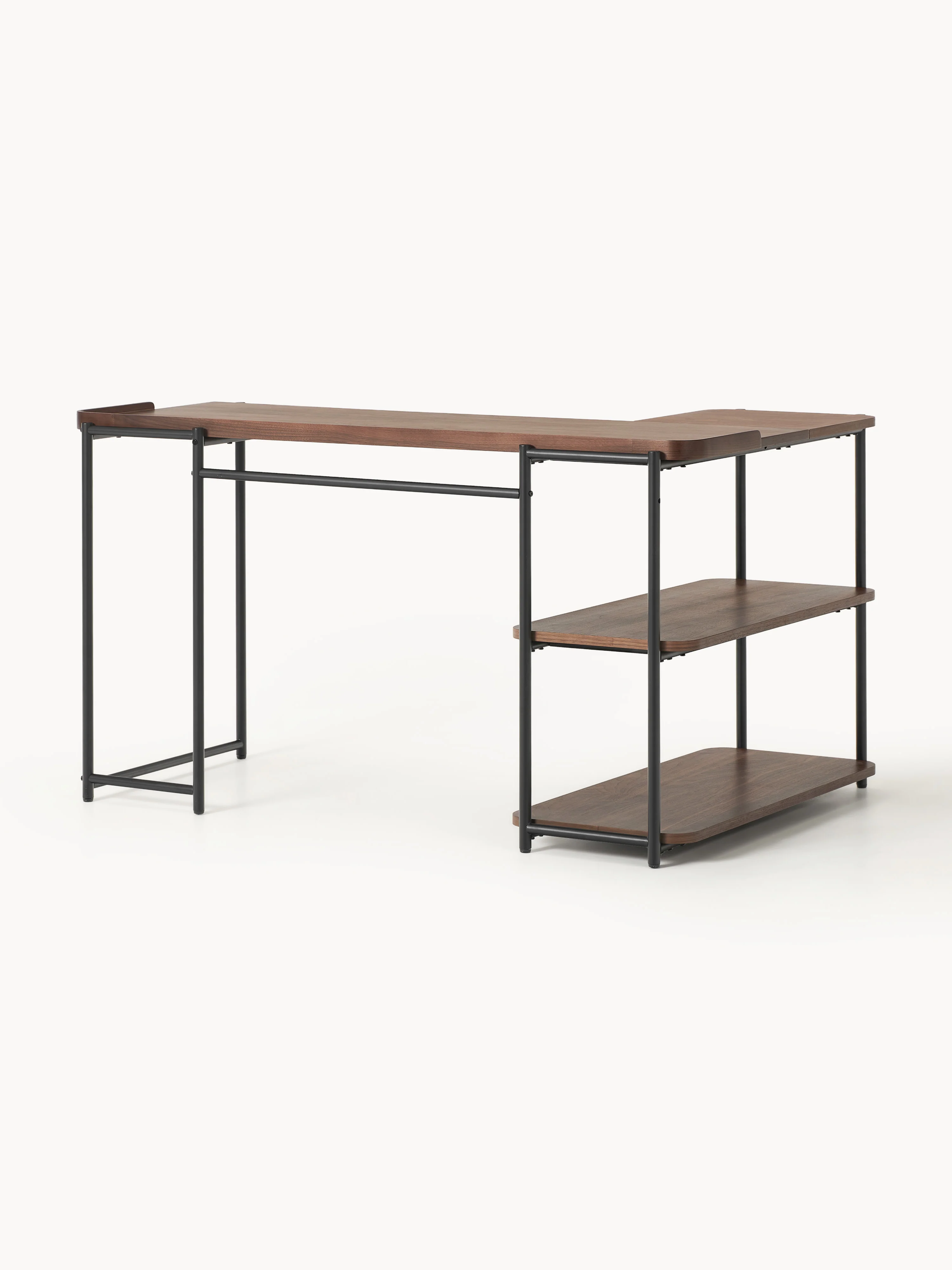 Houten Renee hoekbureau in bruin