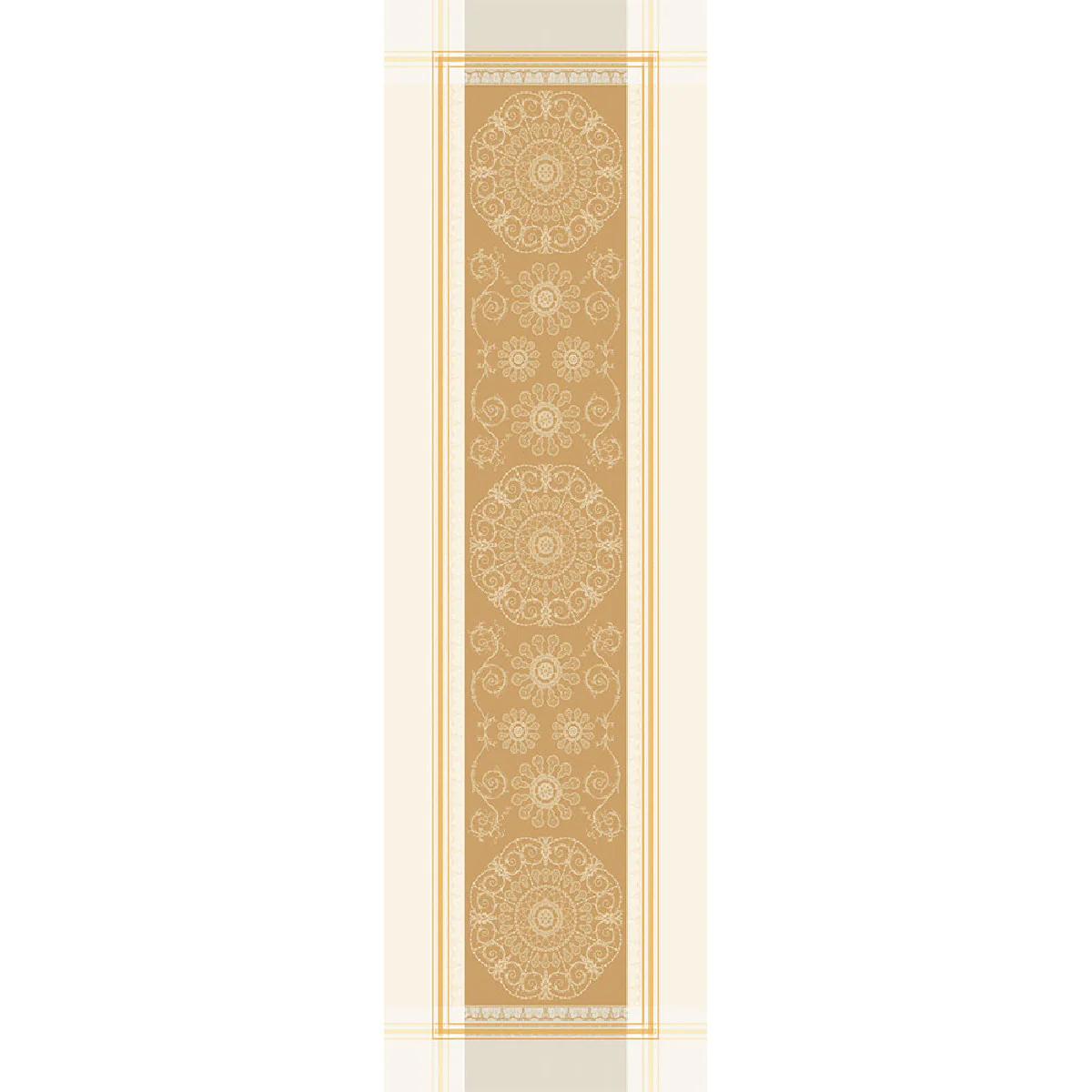 Chemin de table antitache déperlant coton & autres fibres or 54X180 Ga