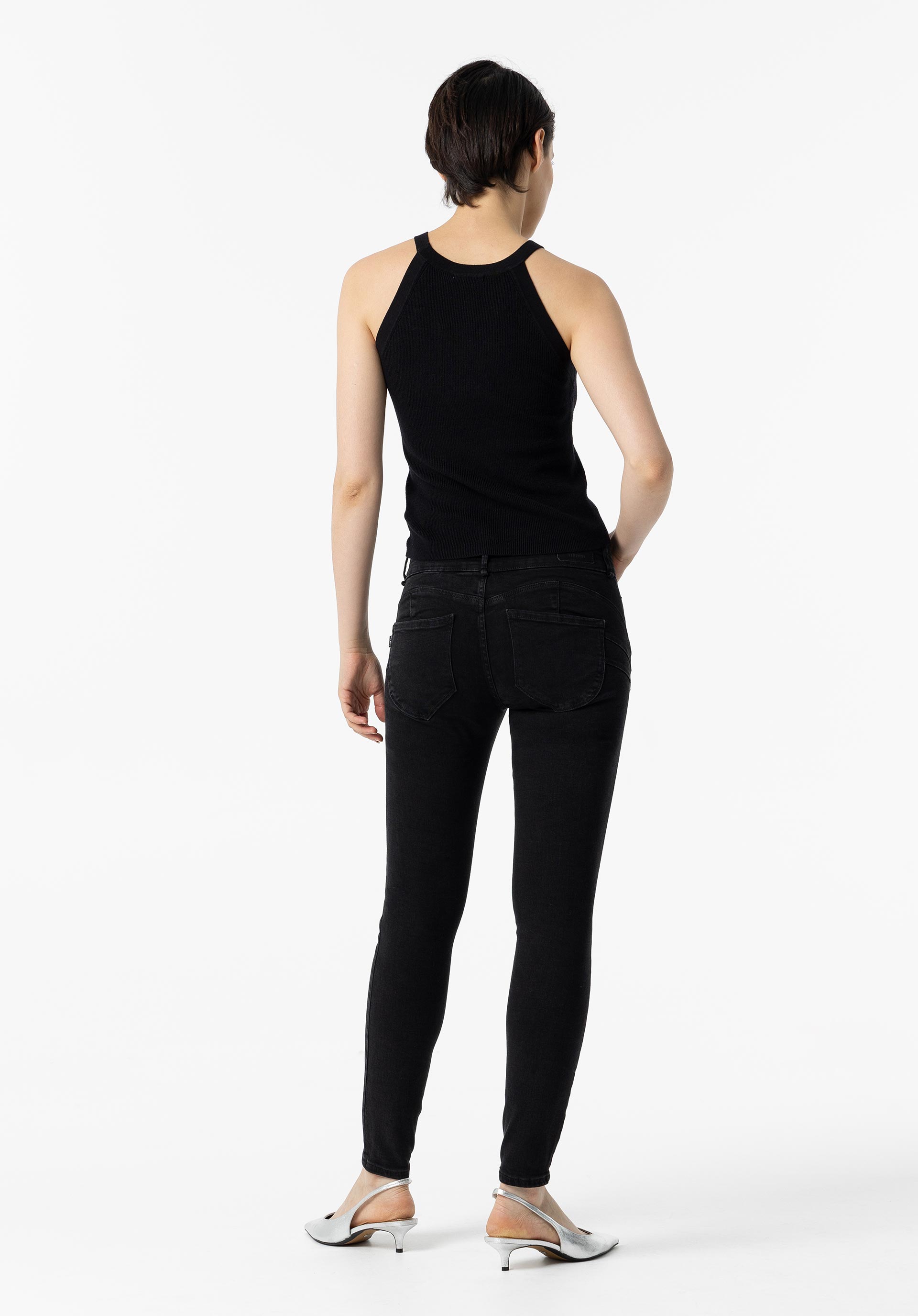 Jeans Double-up Skinny Cintura Alta