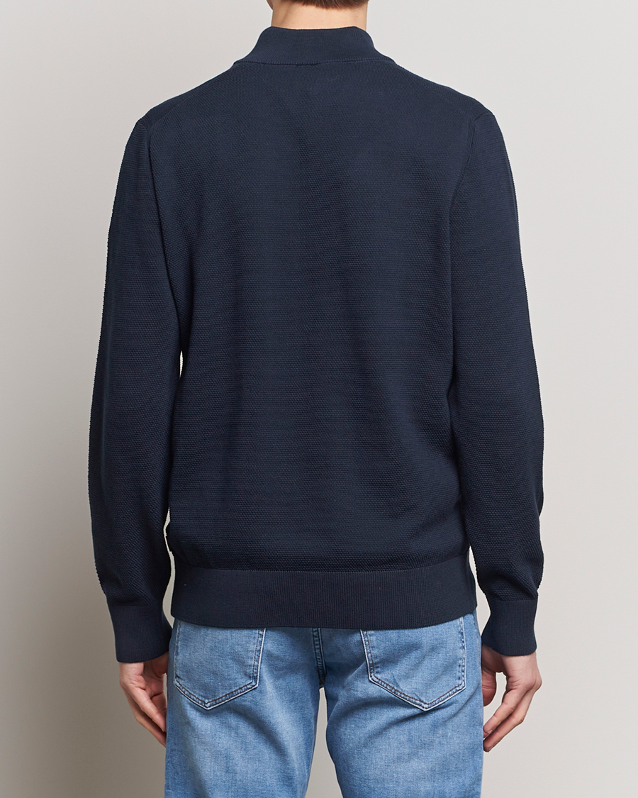 BOSS BLACK Ebrando Knitted Half Zip Dark Blue