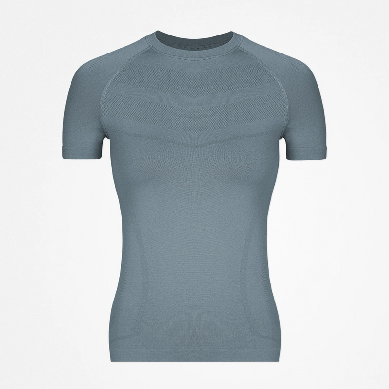 Sport Shirt Seamless Damen Taubenblau