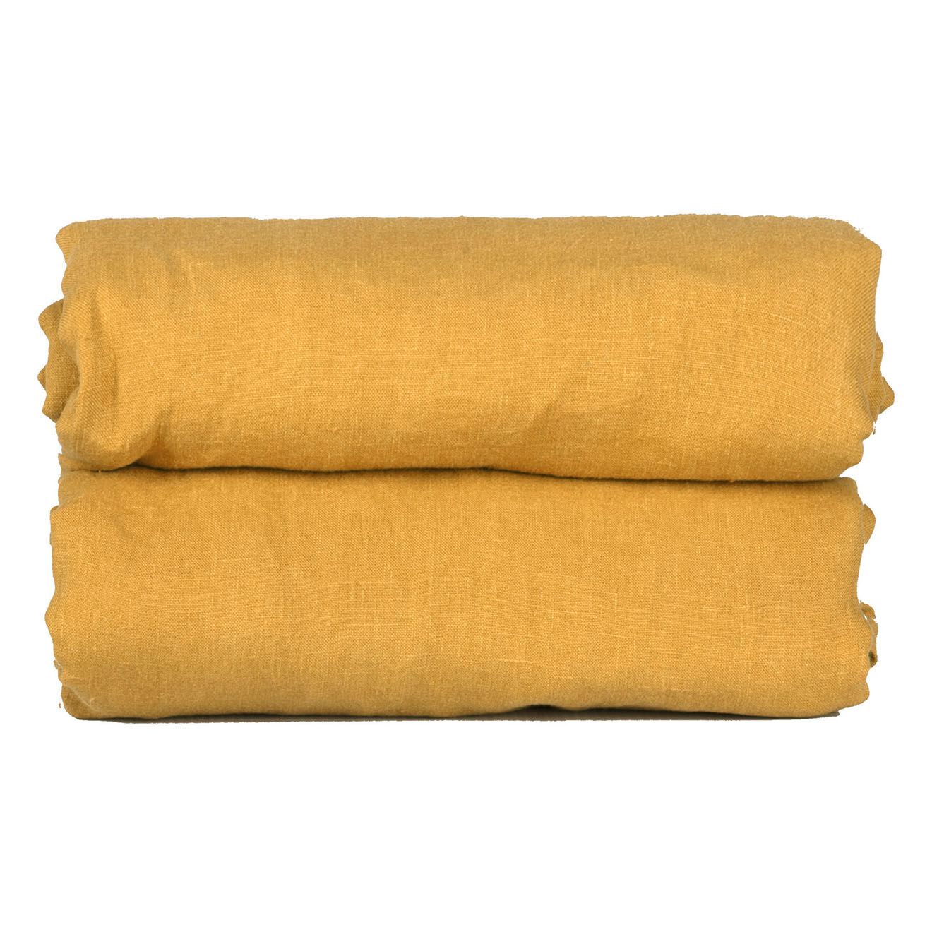 Febronie Drap housse 100% Lin Hortense jaune