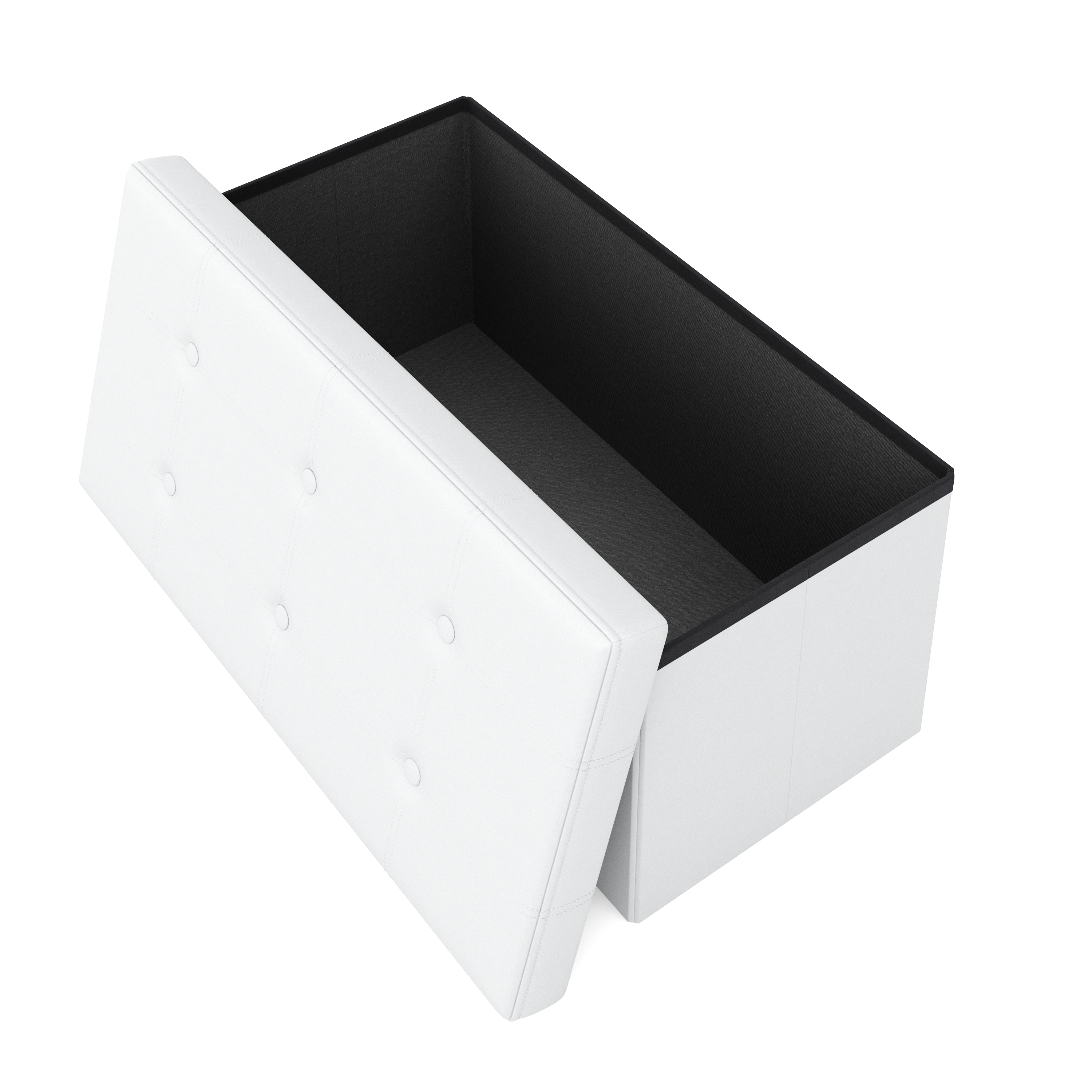 Sitzbank Leder JORIS 76 cm weiss