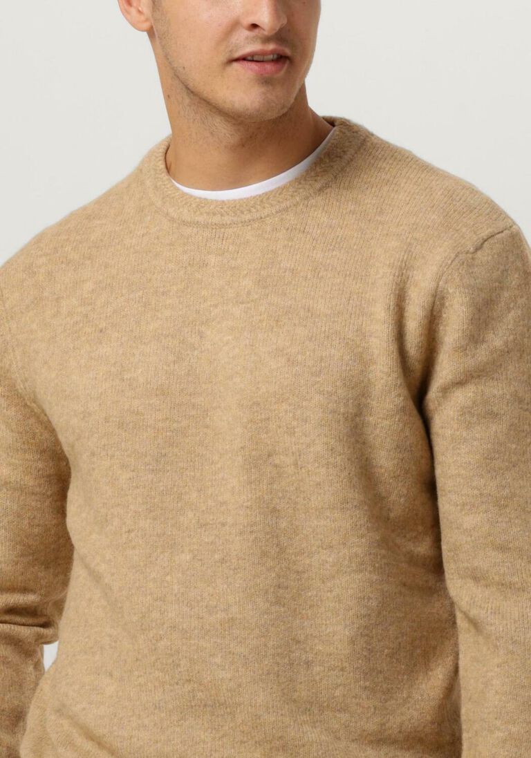 SCOTCH & SODA camel scotch & soda trui regular fit softy-knit melange pull