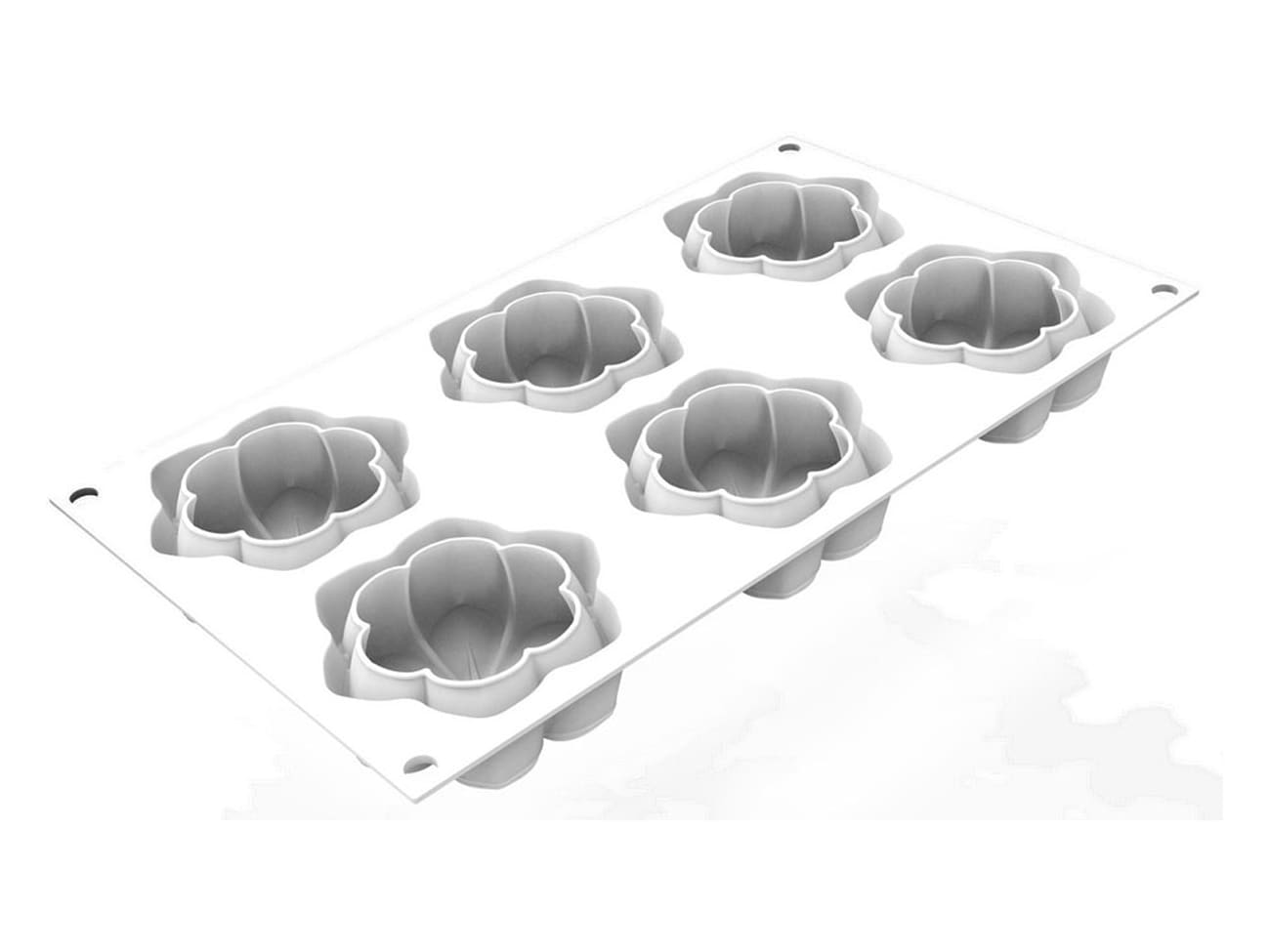 Moule silicone - 6 fleurs Hana - 30 x 17,5 cm - Silikomart