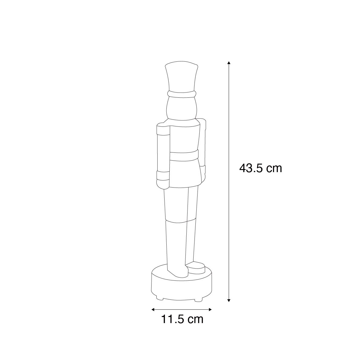 Kerst tafellamp wit incl. LED dimbaar en oplaadbaar RGBW-IC - Nutcracker
