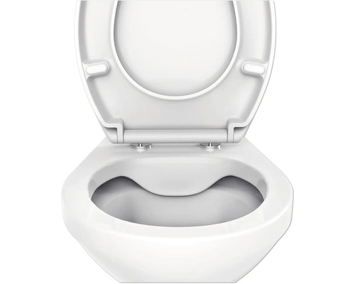 form&style Obira wandclosetset, diepspoel, open rand, glanzend wit met toiletzitting