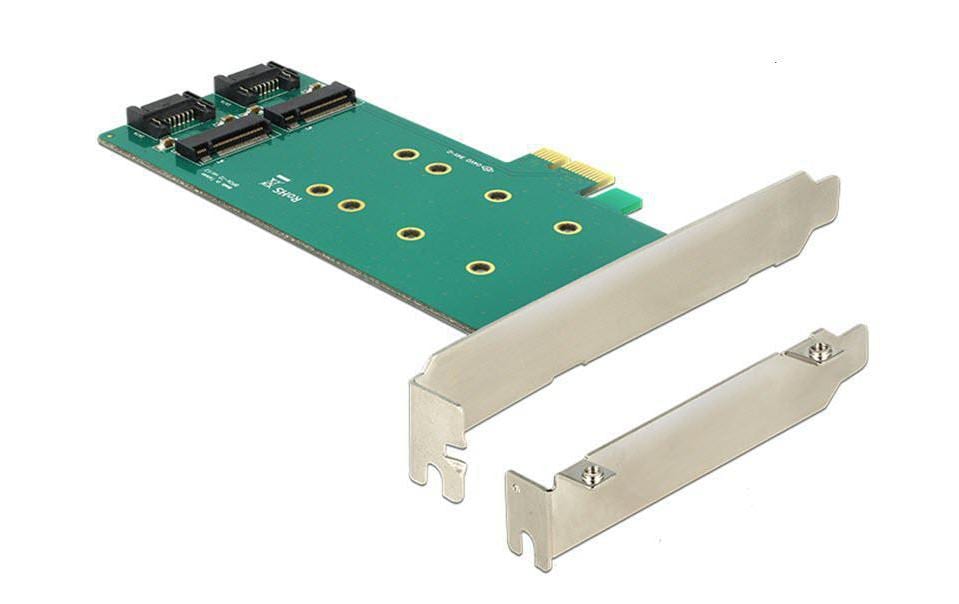 Host Bus Adapter Controller PCI-ex4 - M.2, 2PortPCI Express Karte für M.2 Module