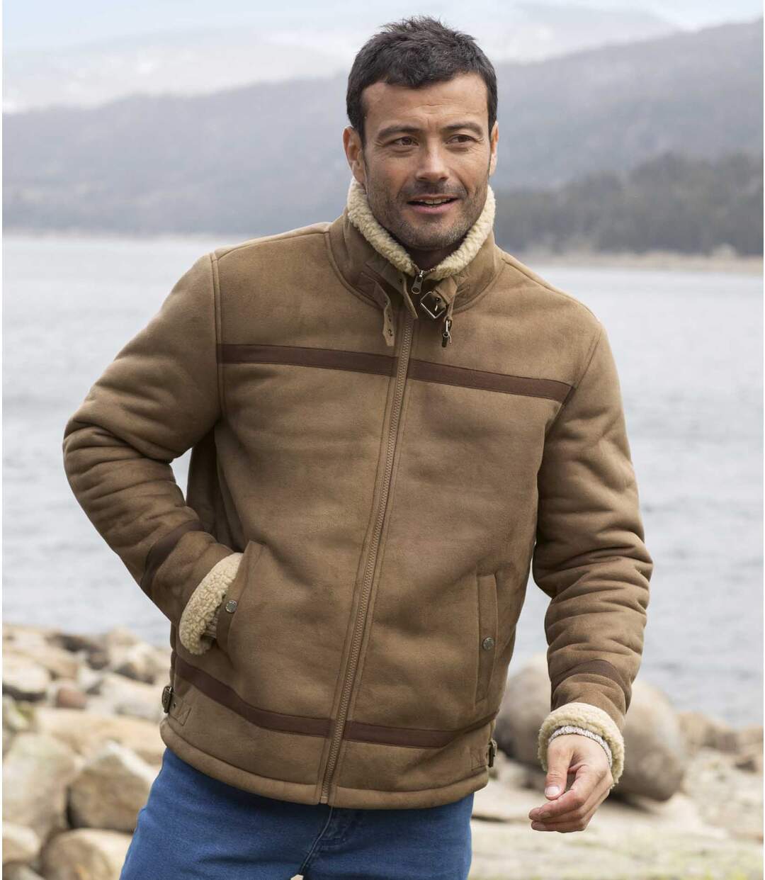 Blouson Aventurier Suédine Fourré Sherpa