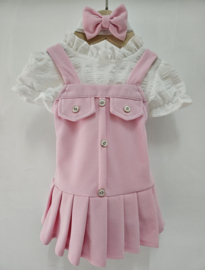 Lovely dress & tee - roze