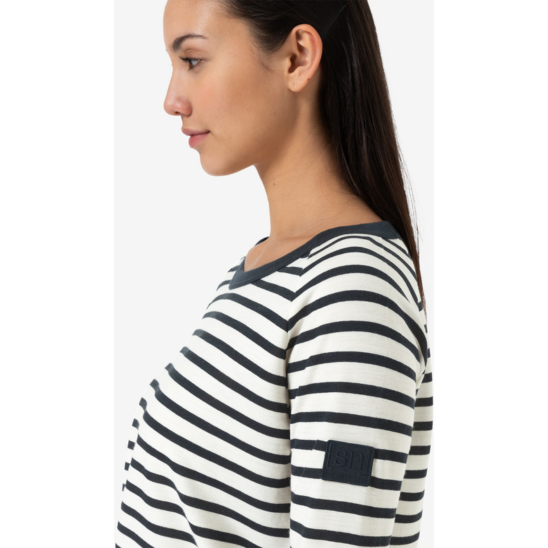 Super.Natural Damen Everyday Stripe Bio Crew Longsleeve