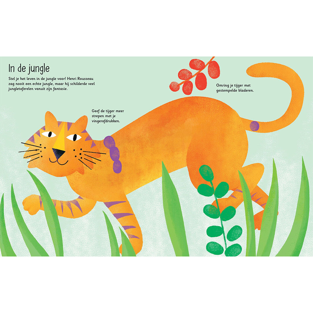 Usborne stempelen met je vingers - kunst
