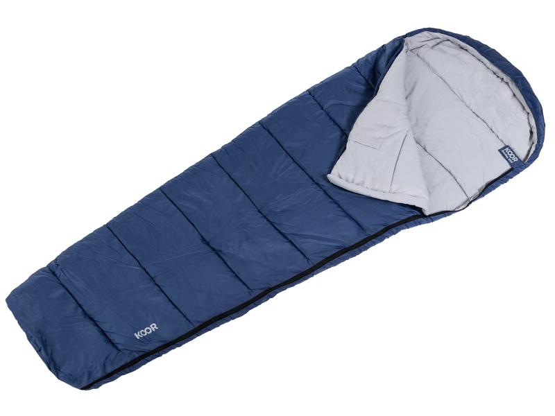 KOOR Schlafsack Baaba 950 Blau 80 x 220 cm Warmer und bequemer Mumienschlafsack