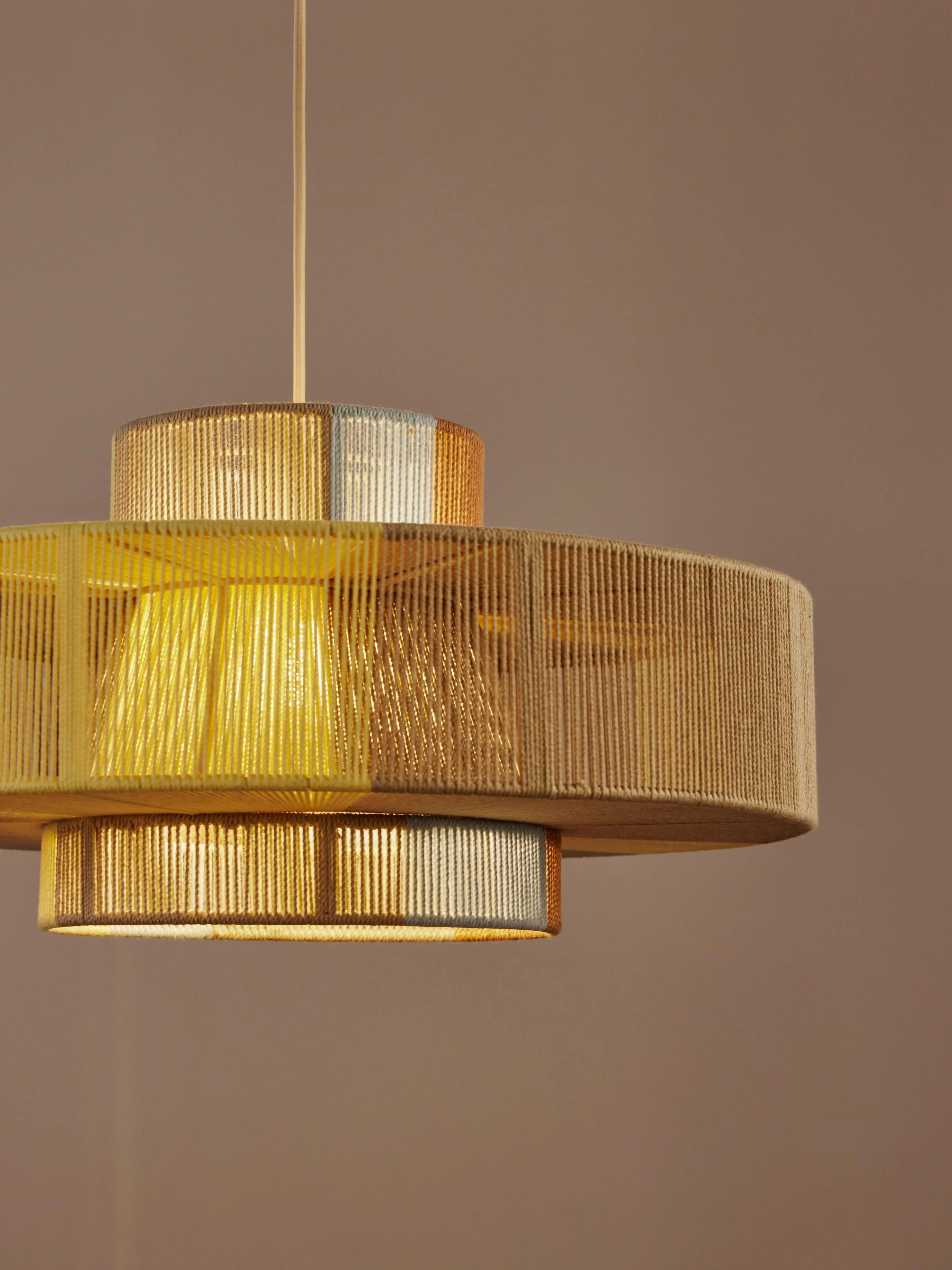 Grote hanglamp Lace uit linnendraden