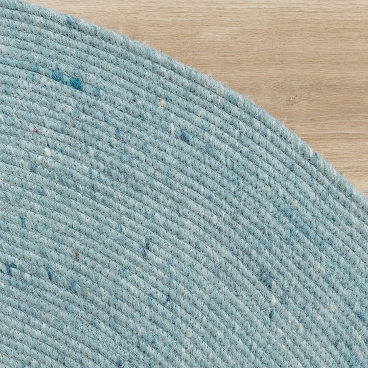Rond wollen vloerkleed - Wise Blauw